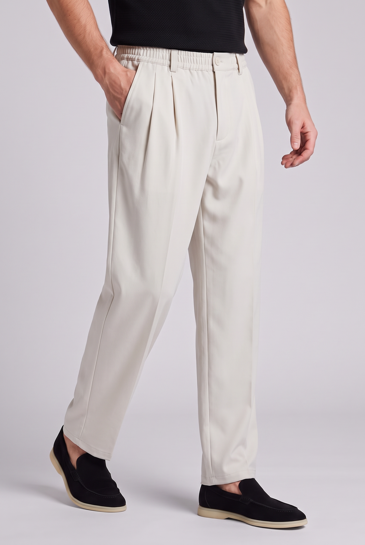 The Parma Pleated Trouser - Beige
