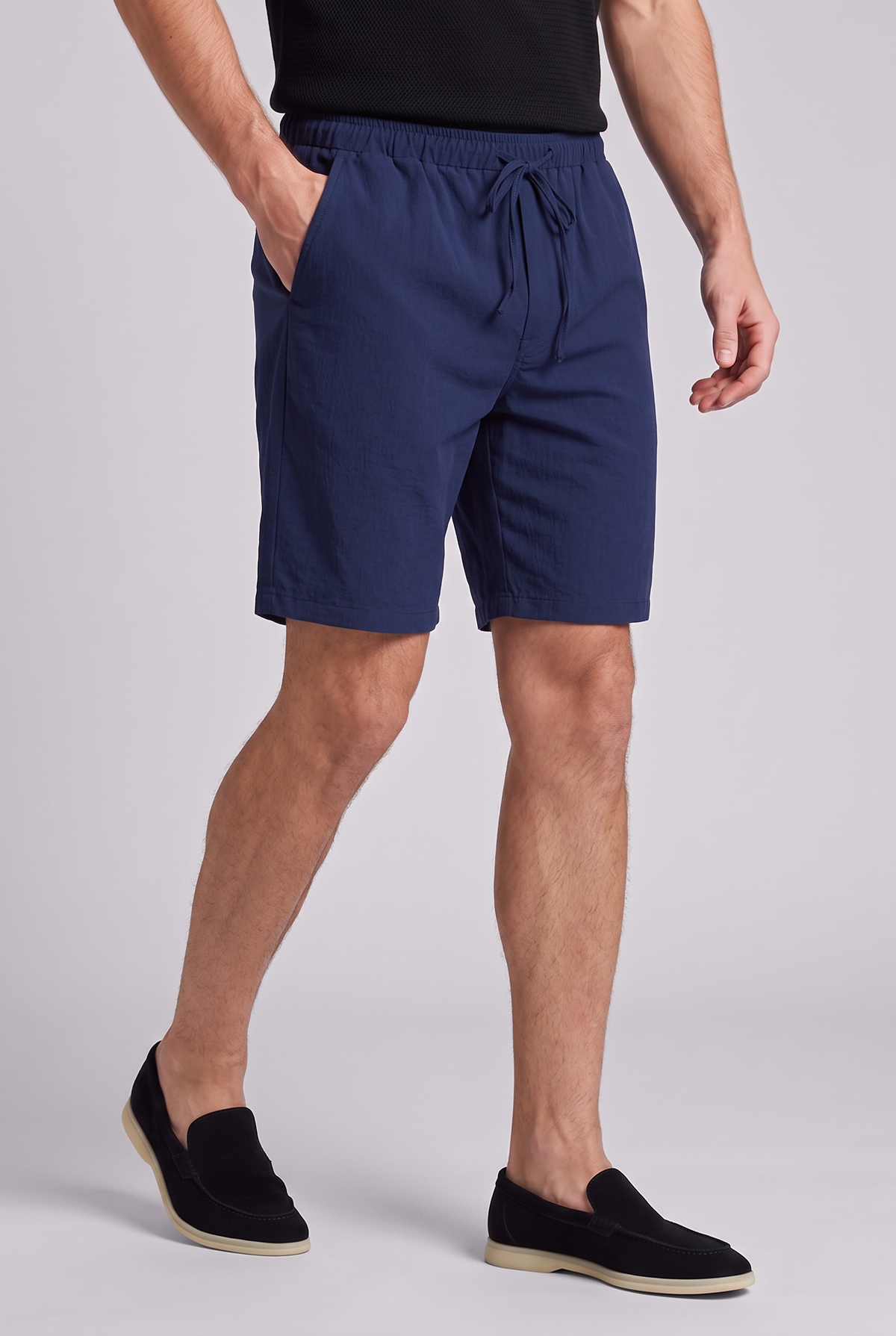The Rimini Cotton Shorts - Navy Blue