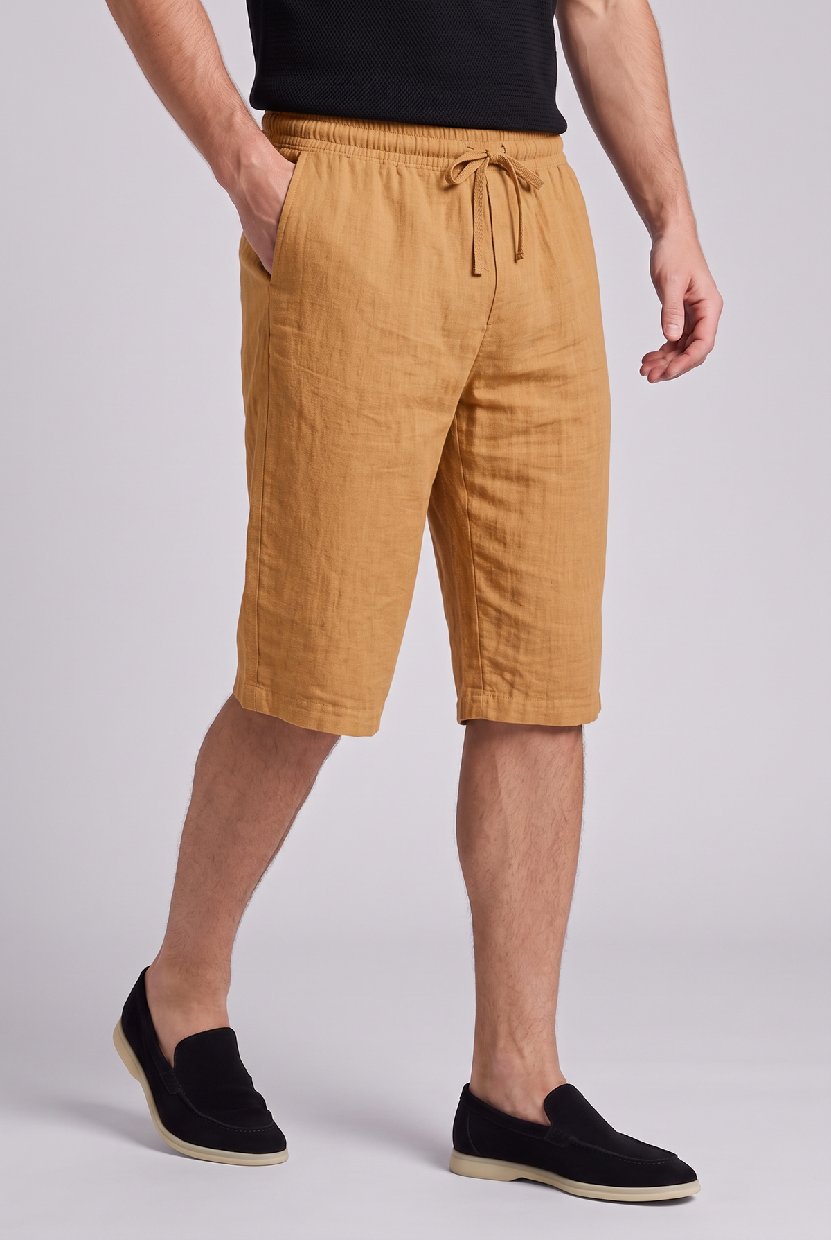 The Ischia Shorts - Yellowish Brown