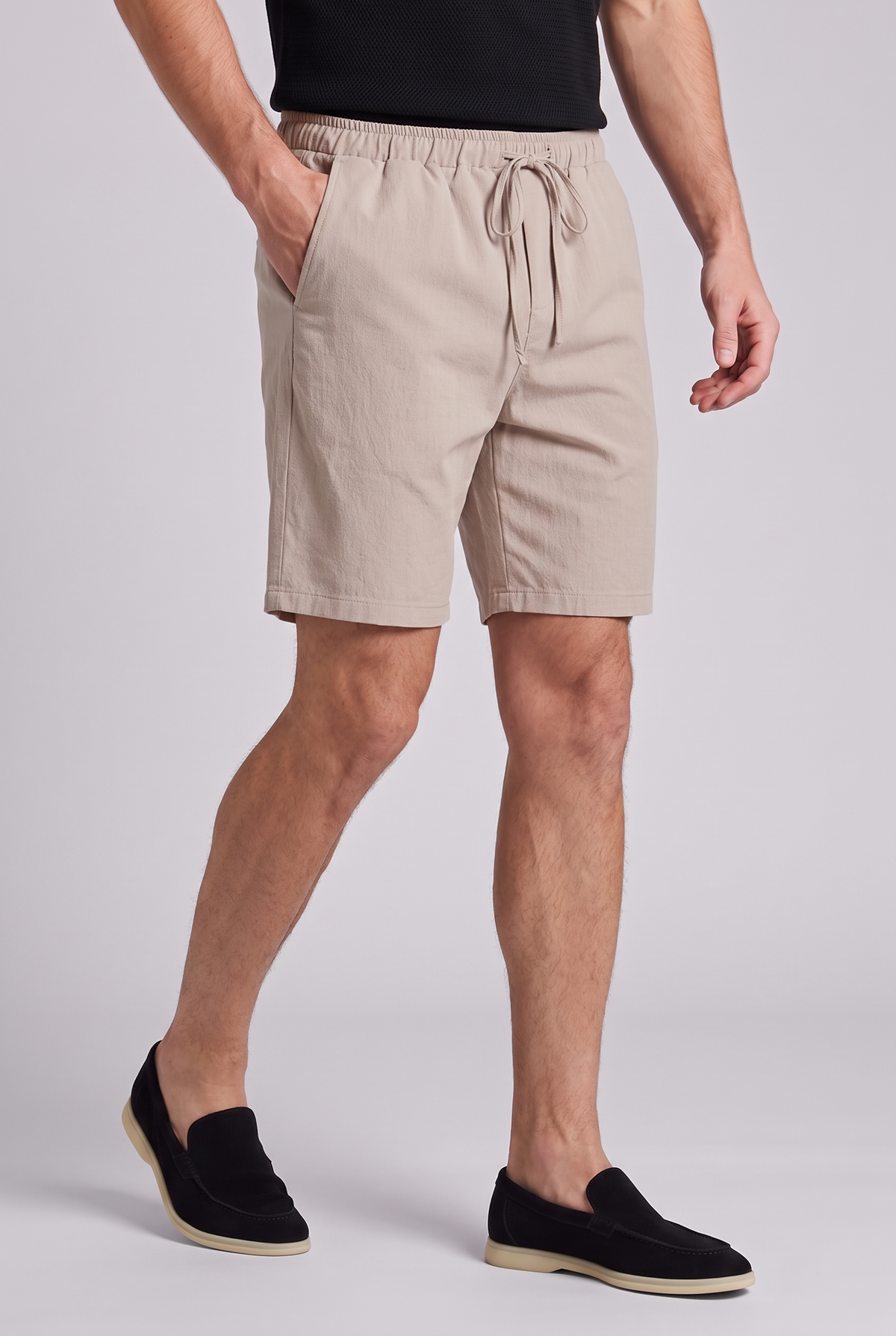 The Rimini Cotton Shorts - Beige