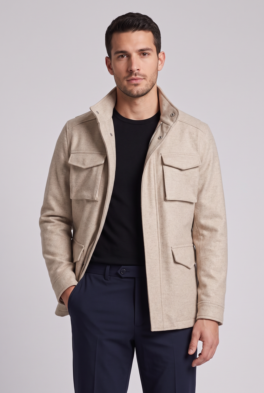 The Firenze Field Jacket - Apricot