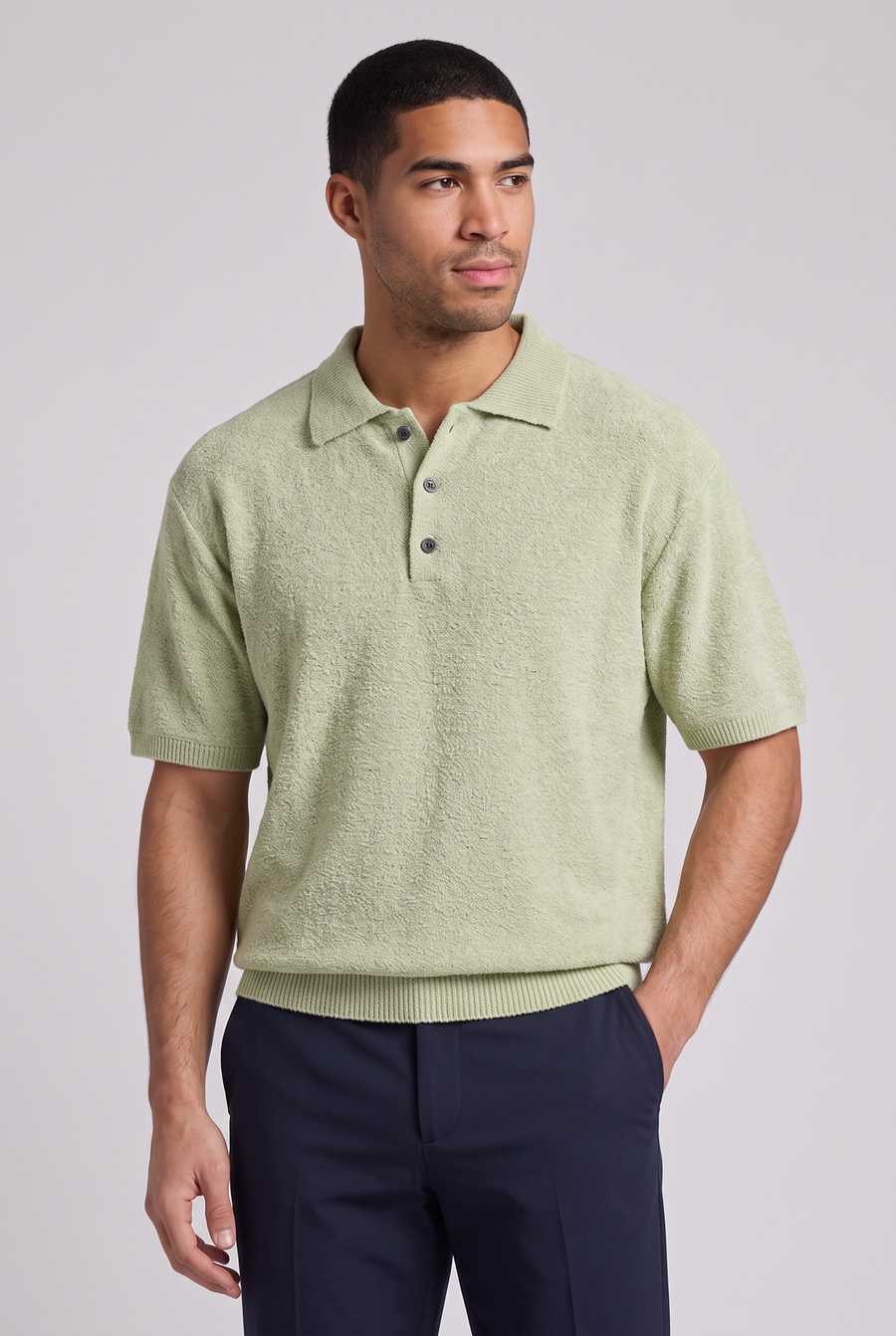 The Capri Knit Polo - Green