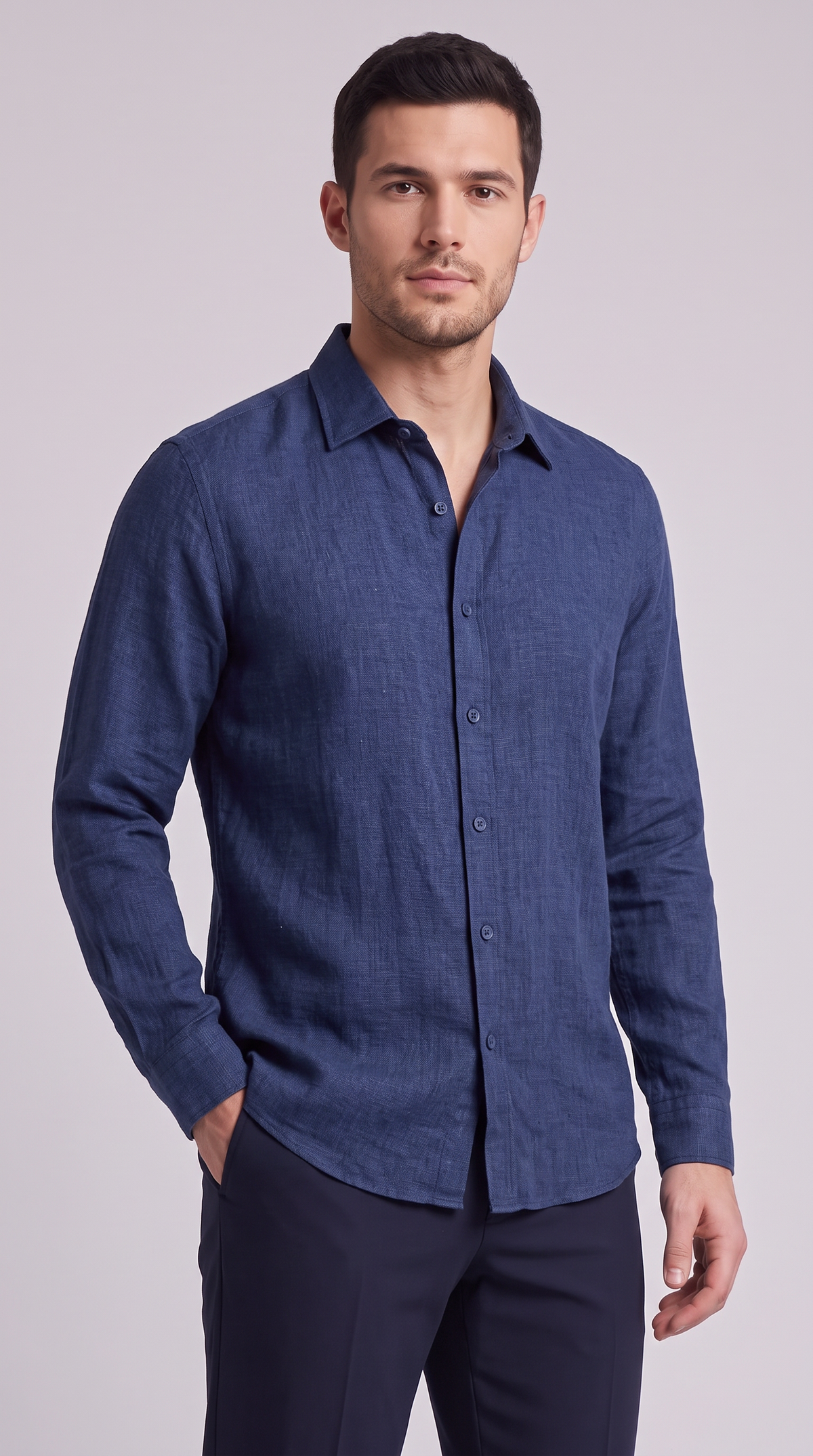 The Ravello Shirt - Navy Blue