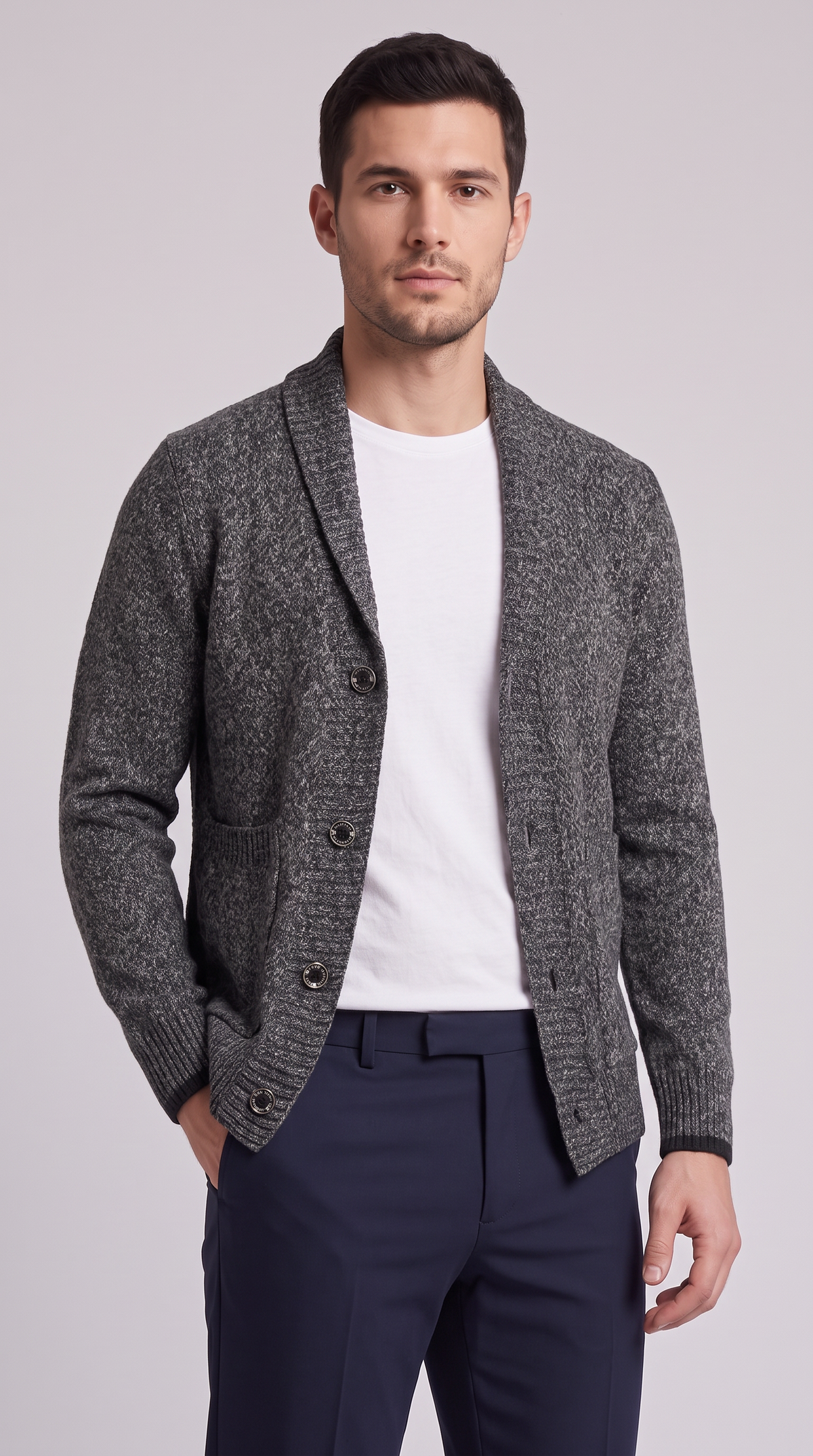 The Napoli Cardigan - Dark Grey