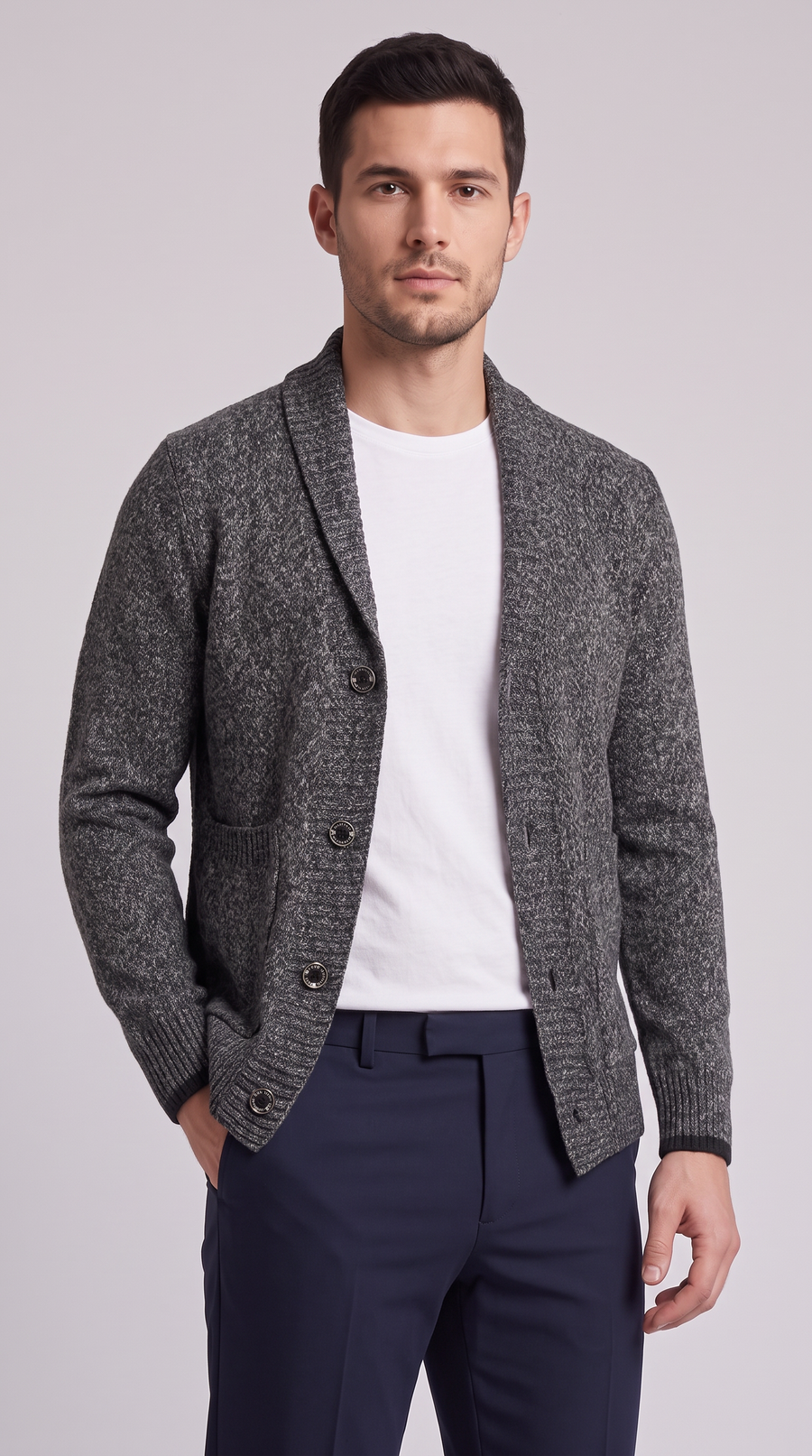 The Napoli Cardigan - Dark Grey