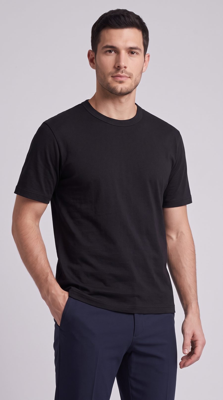 The Essenza Slim Tee - Black