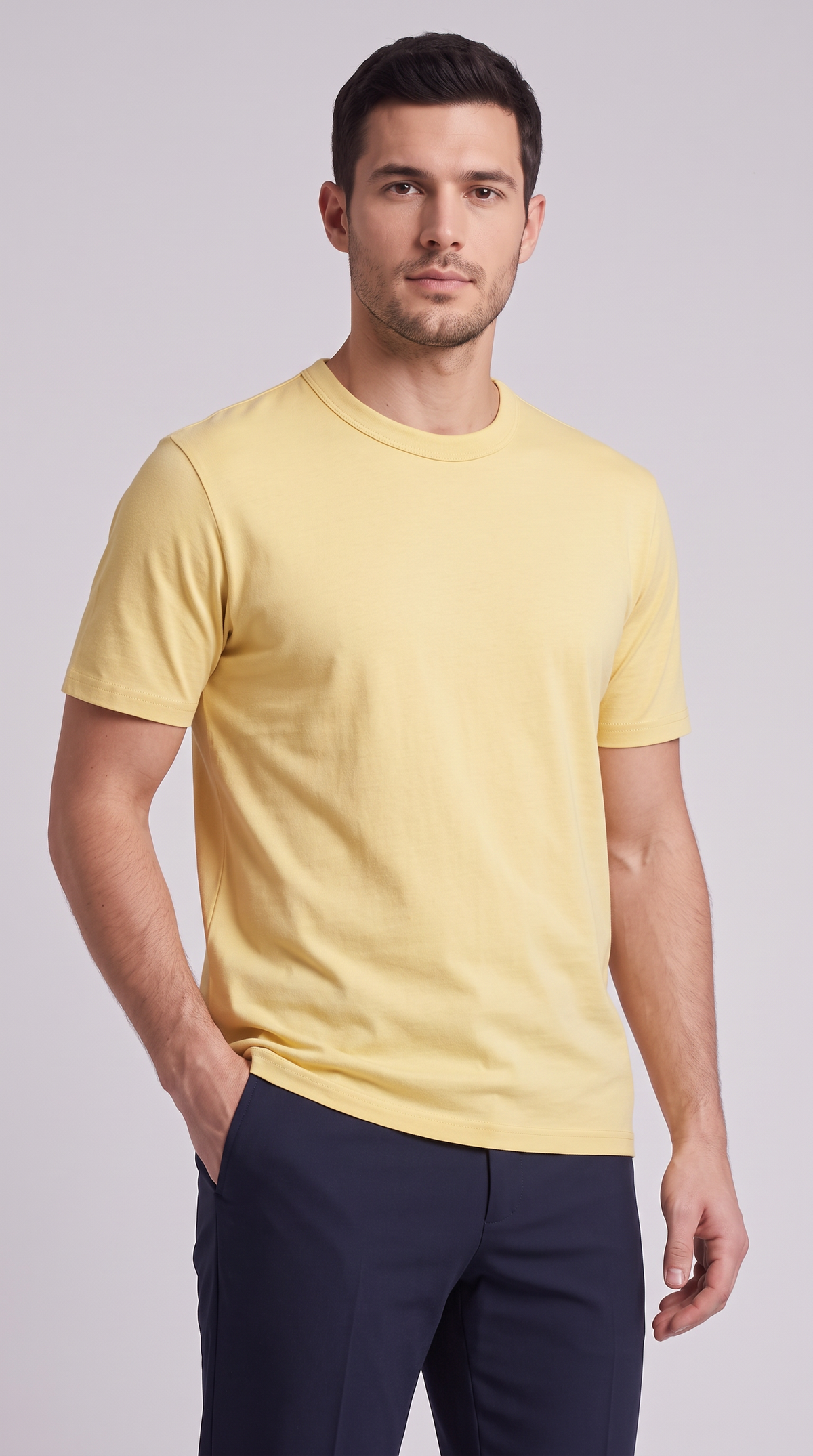 The Essenza Slim Tee - Yellow
