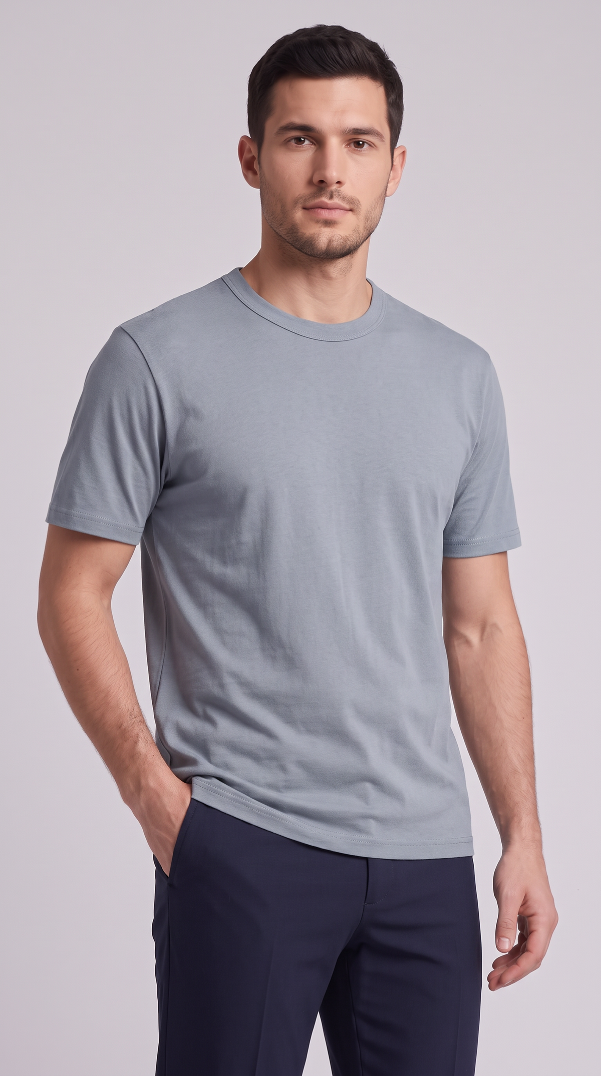 The Essenza Slim Tee - Grey