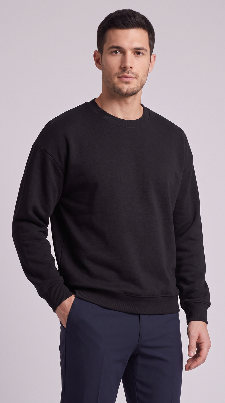 The Lorenzo Crewneck Sweater - Black