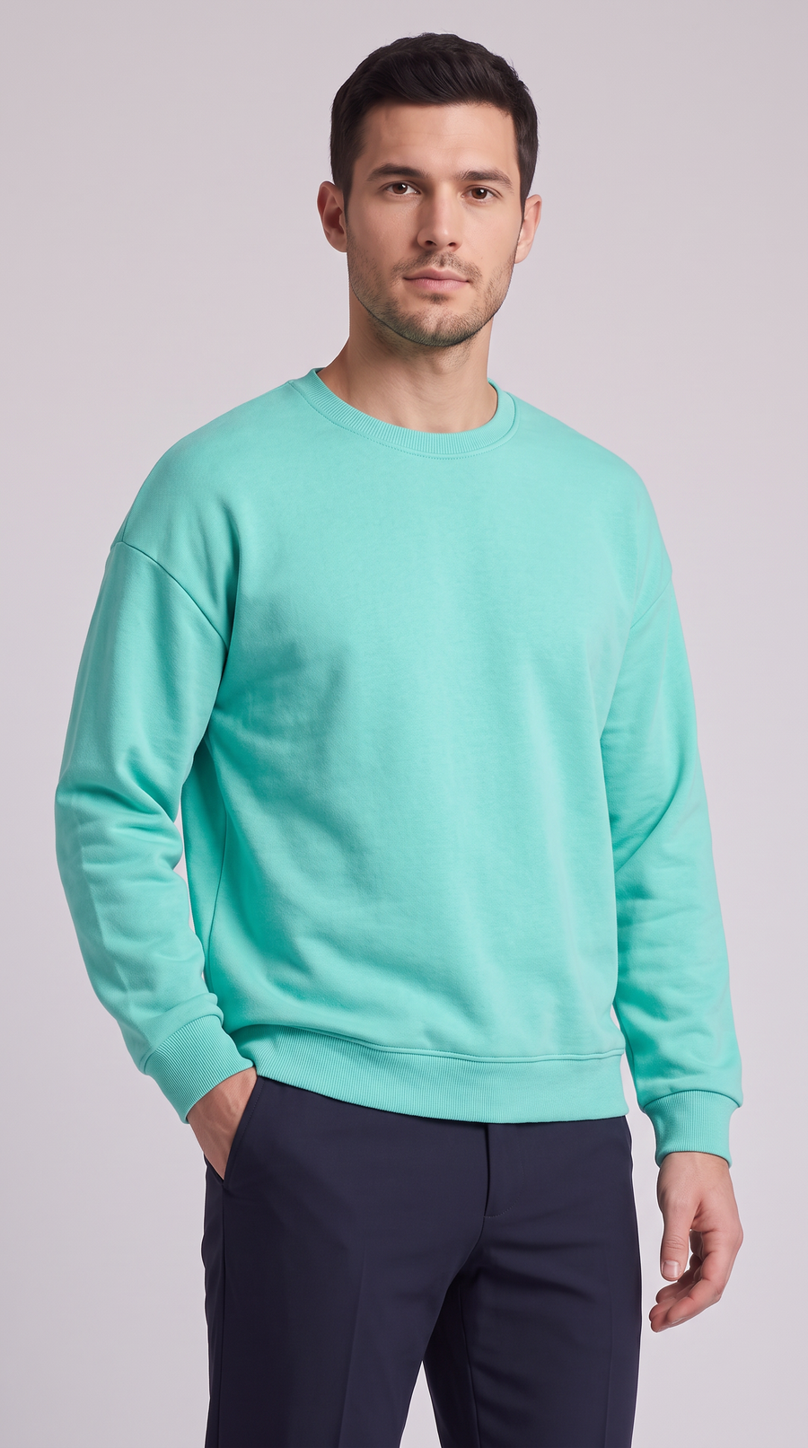 The Lorenzo Crewneck Sweater - Tiffany blue