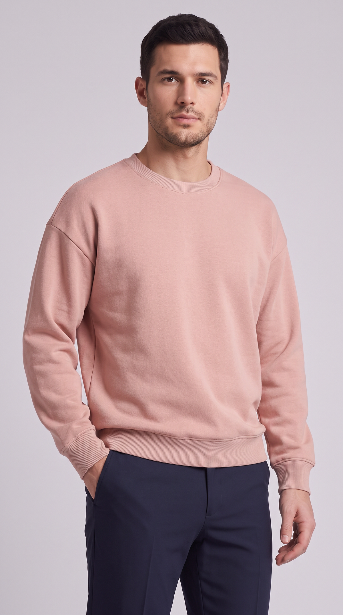The Lorenzo Crewneck Sweater - Lotus root pink