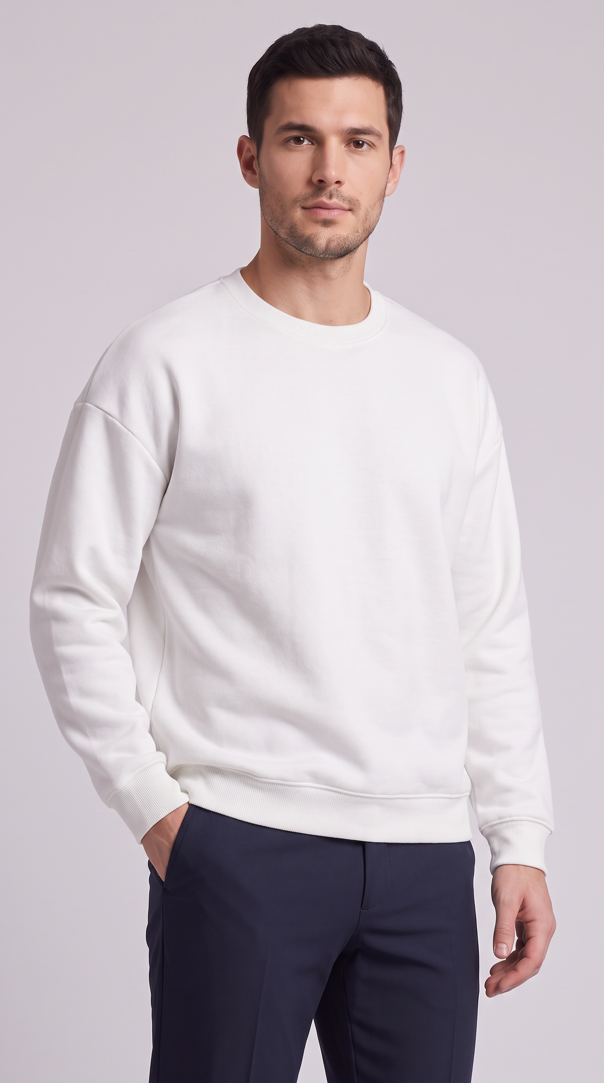 The Lorenzo Crewneck Sweater - White
