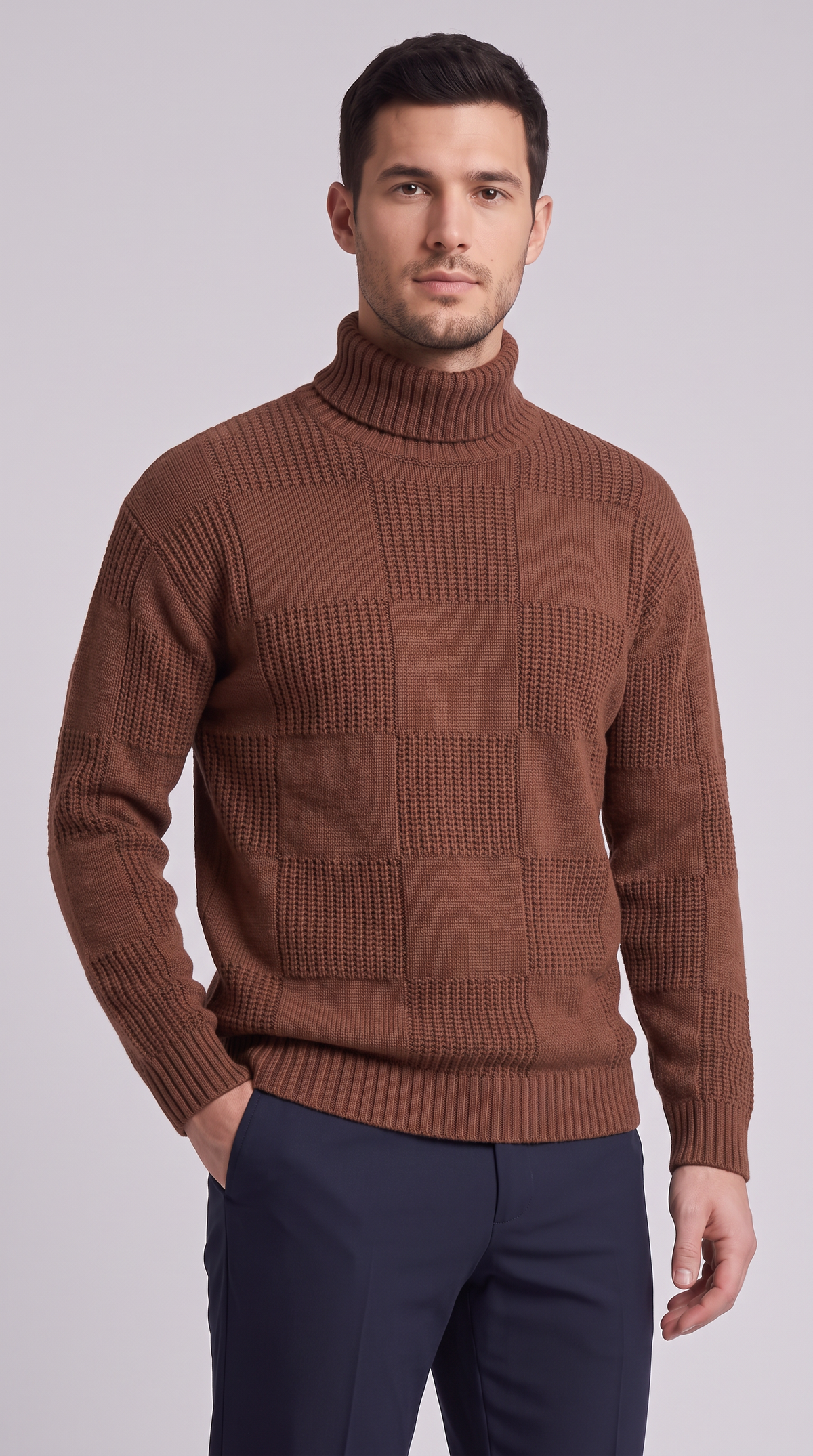 The Asti Turtleneck Sweater - Coffee