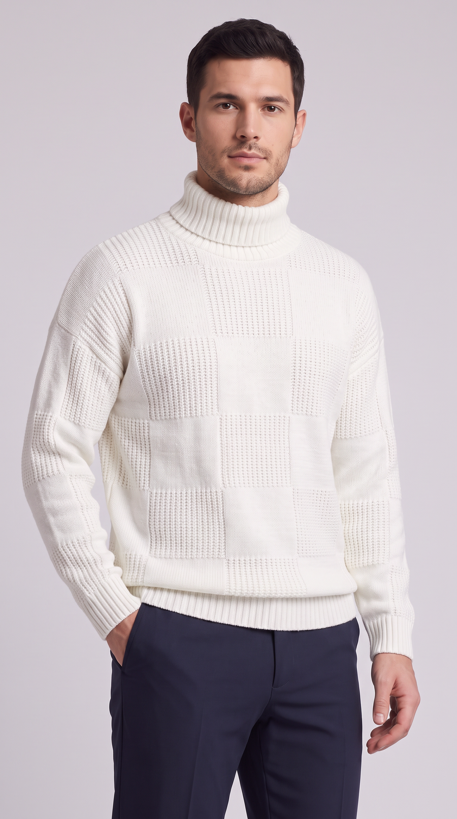 The Asti Turtleneck Sweater - White