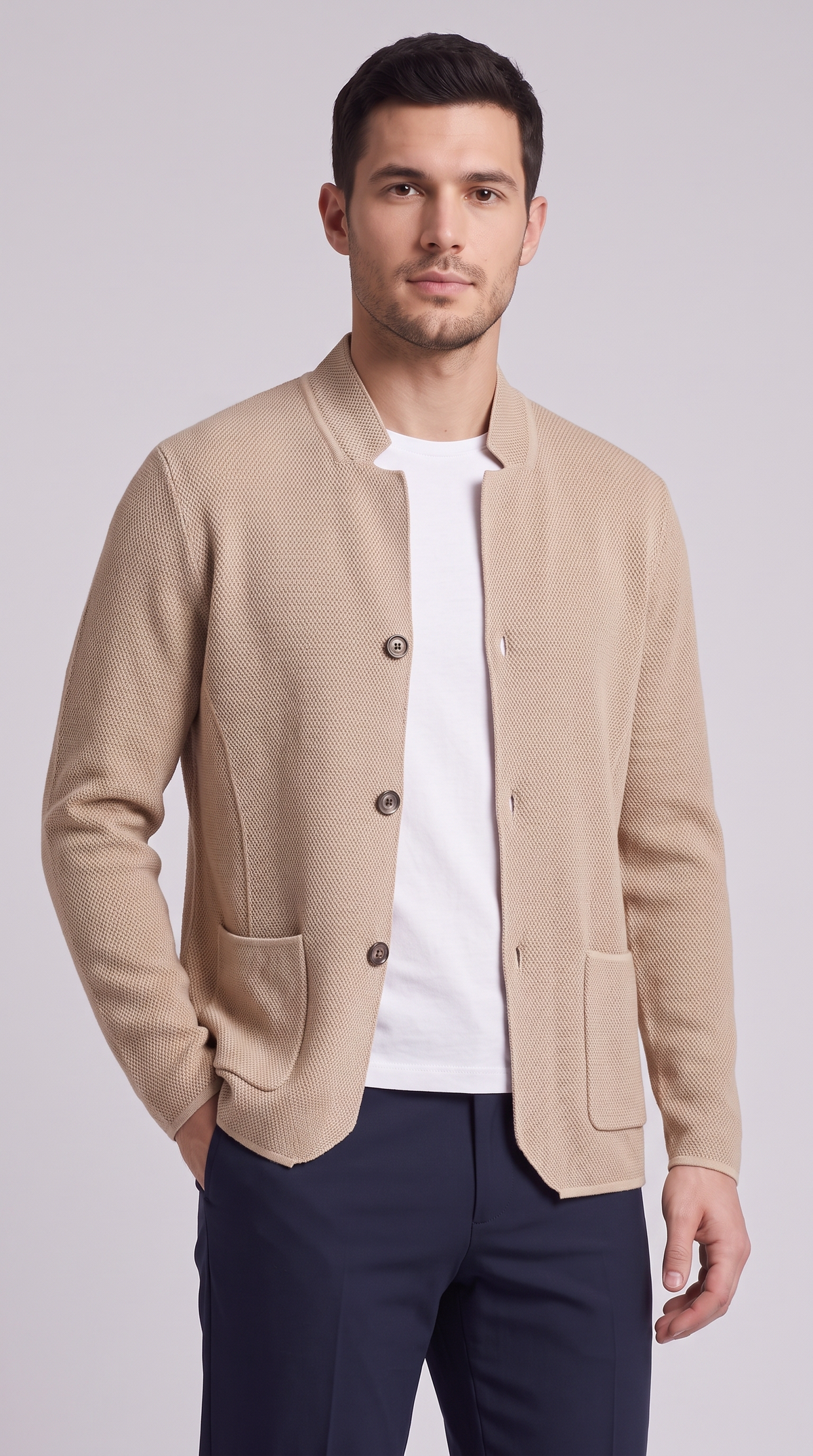 The Ancona Knit Cardigan - Khaki