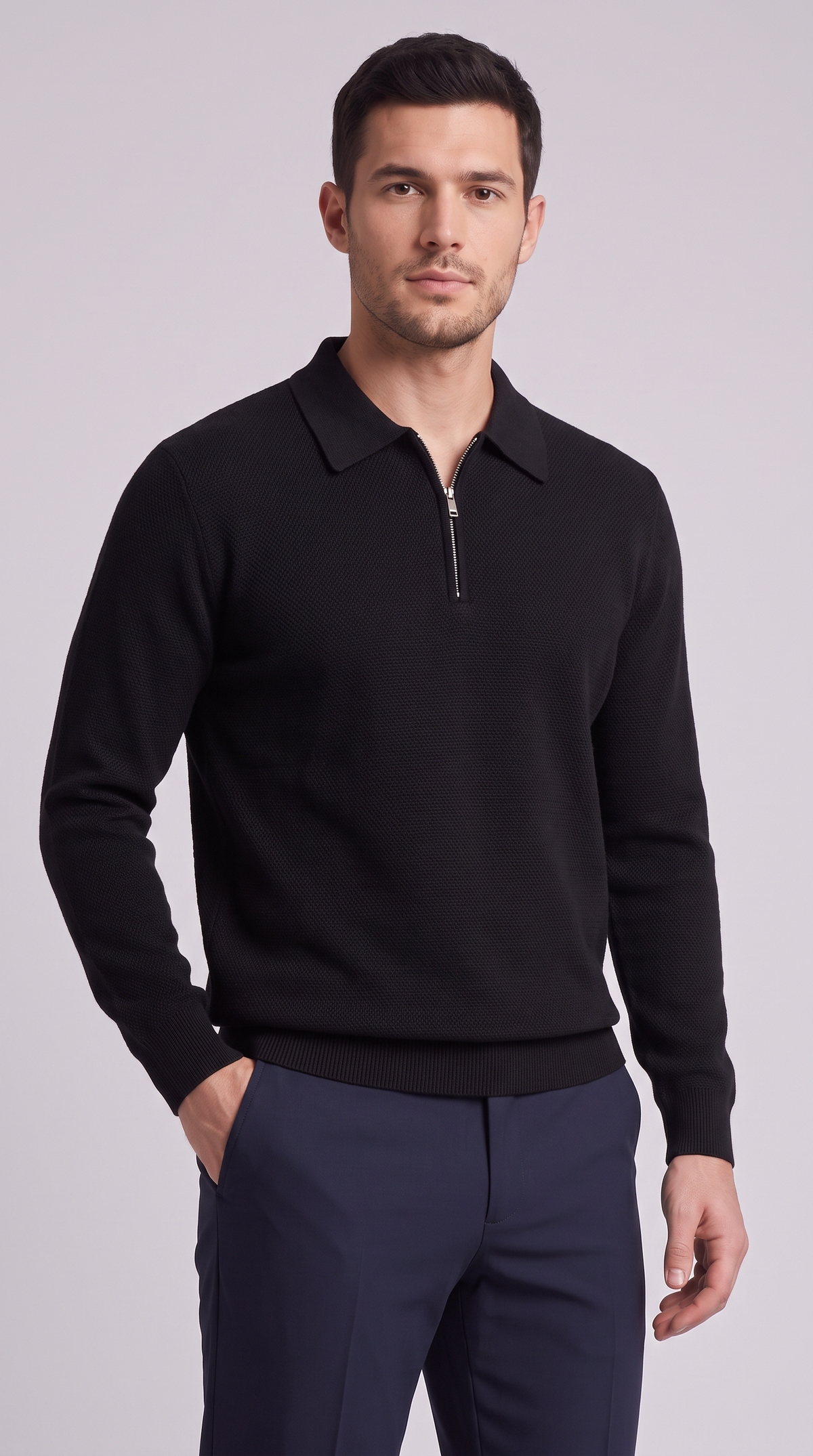 The Marco Zip Polo - Black