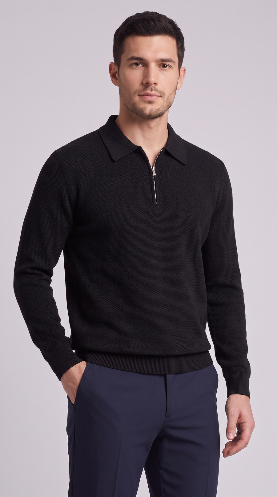 The Marco Zip Polo - Black