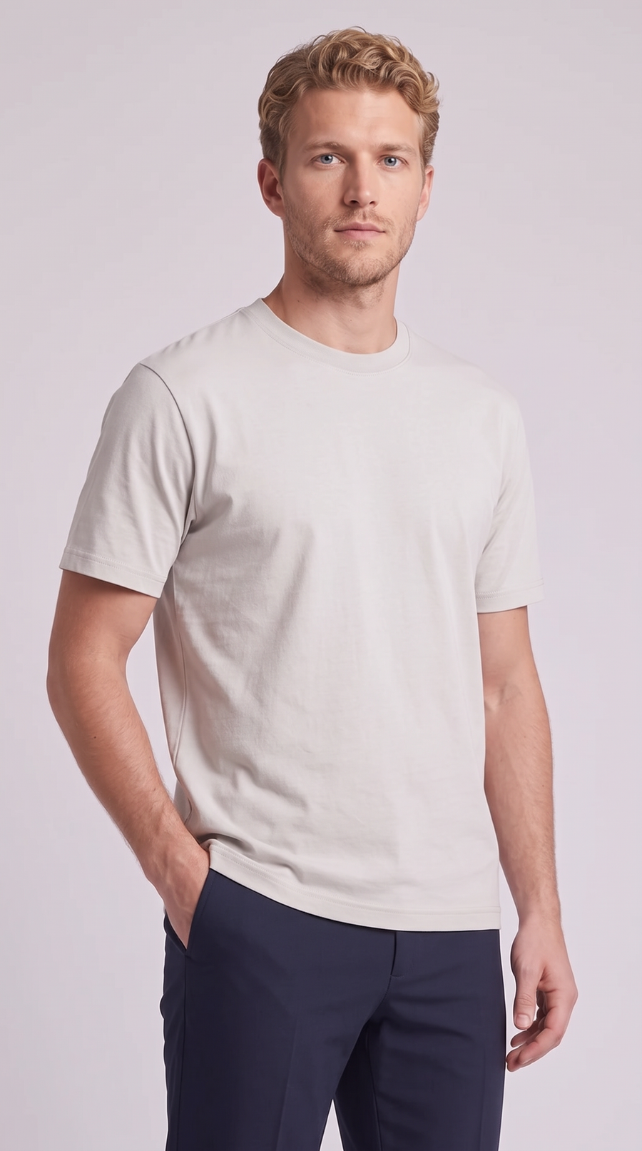 The Essenza Regular Tee - Light Gray
