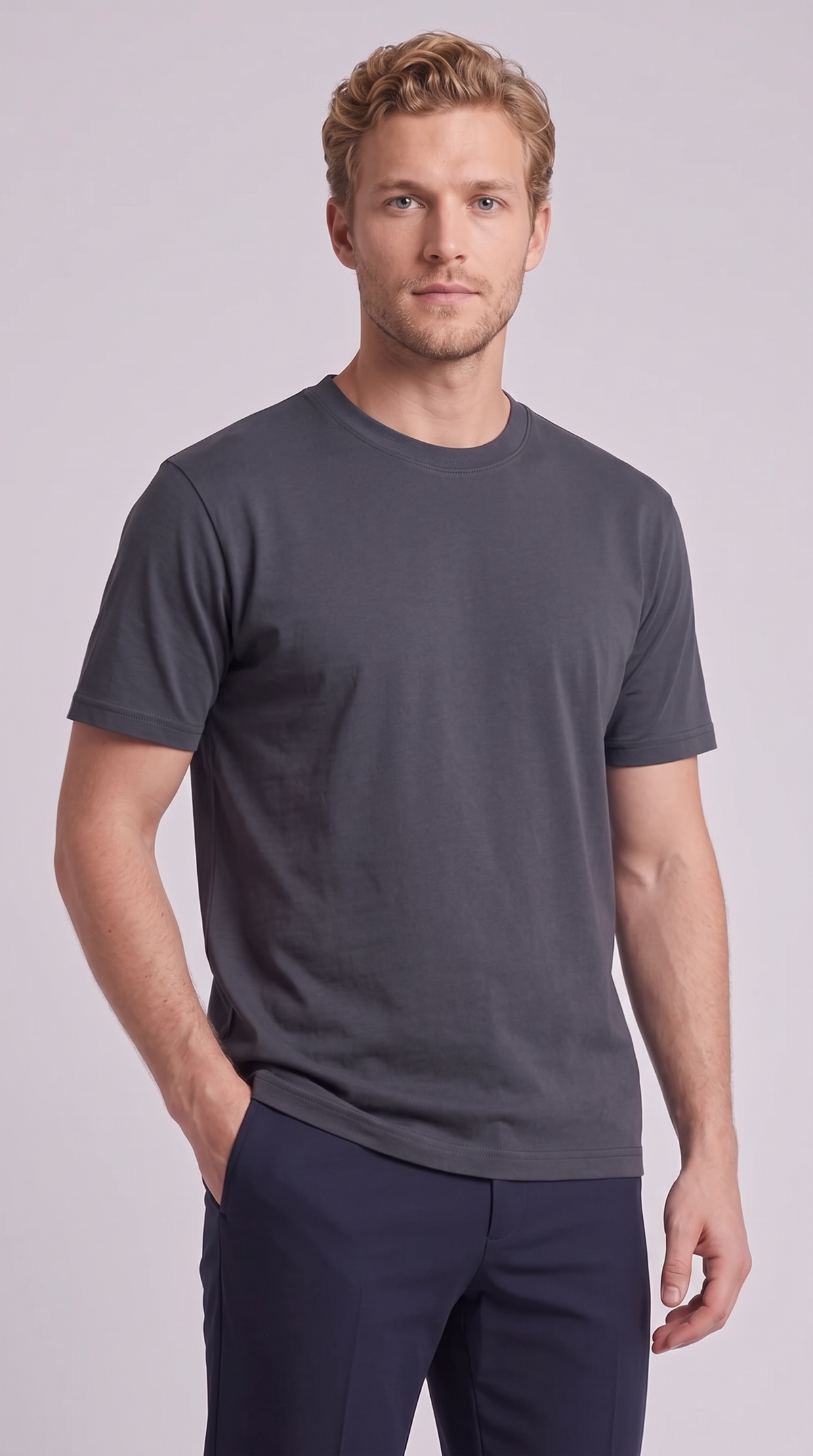 The Essenza Regular Tee - Dark Gray