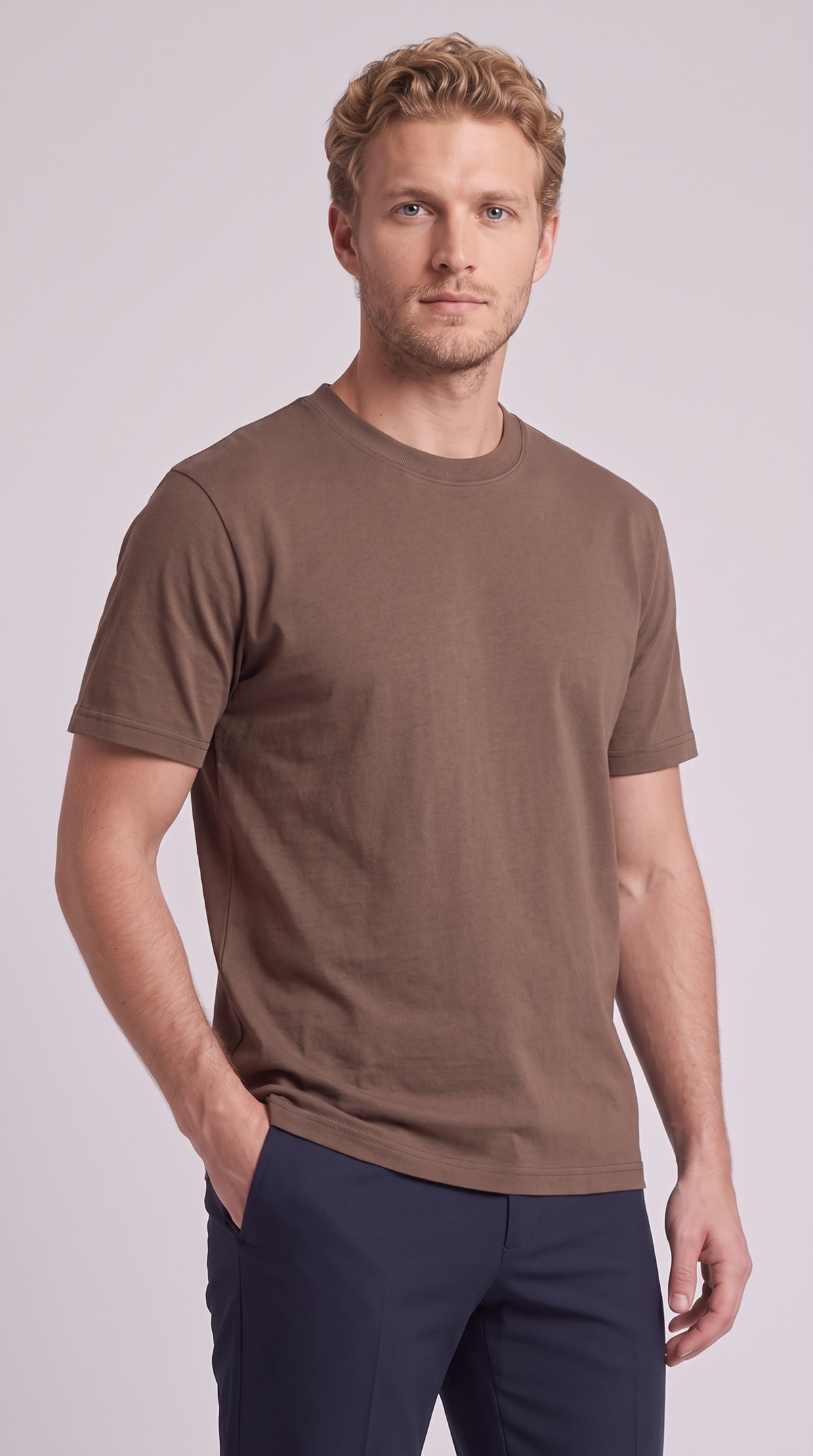 The Essenza Regular Tee - Coffee