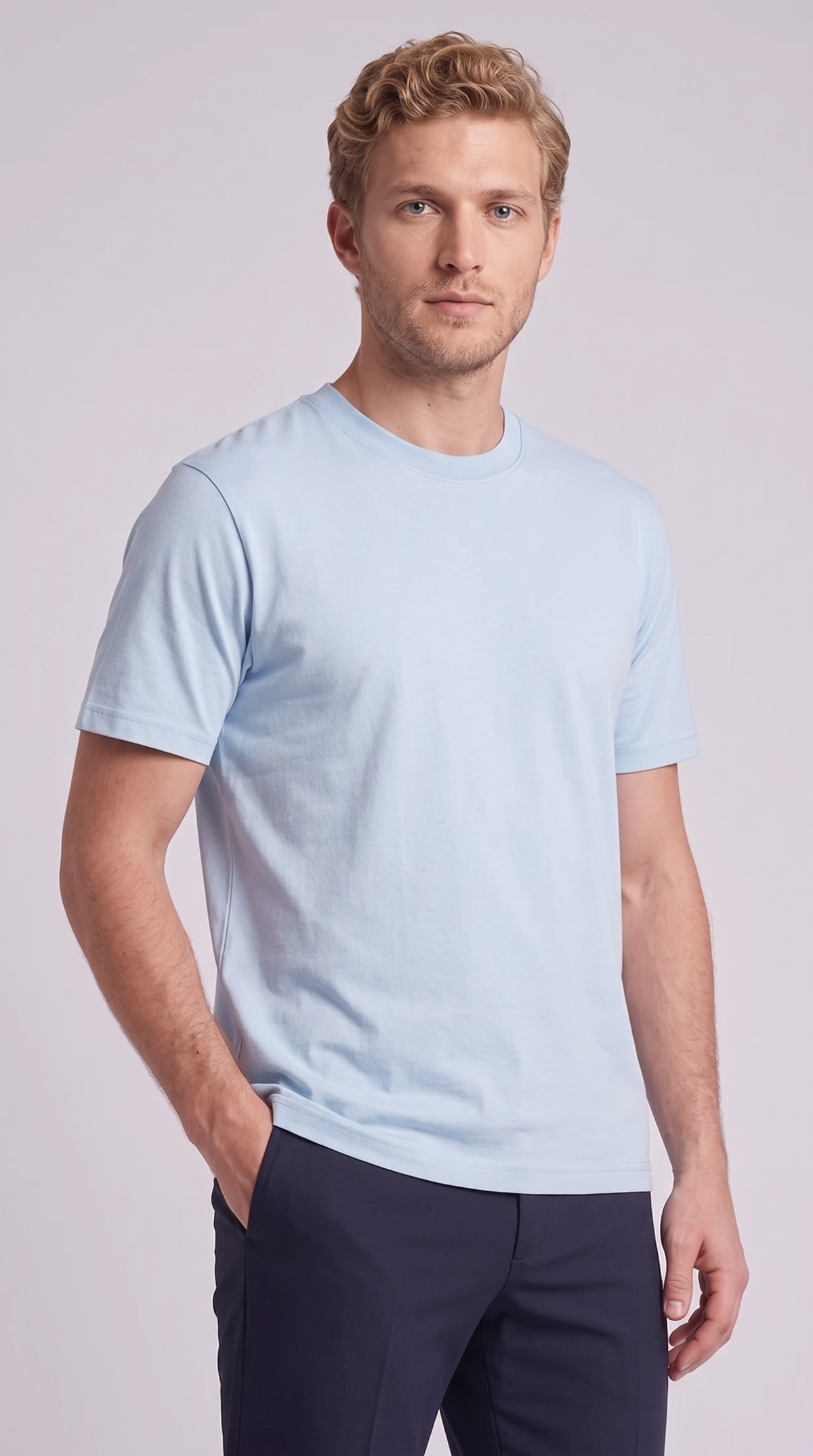 The Essenza Regular Tee - Light Blue