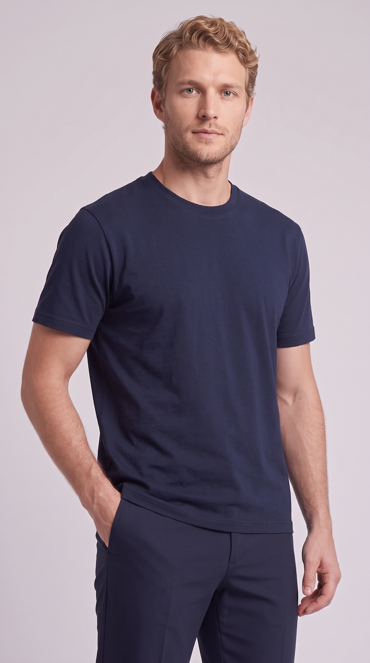 The Essenza Regular Tee - Navy Blue