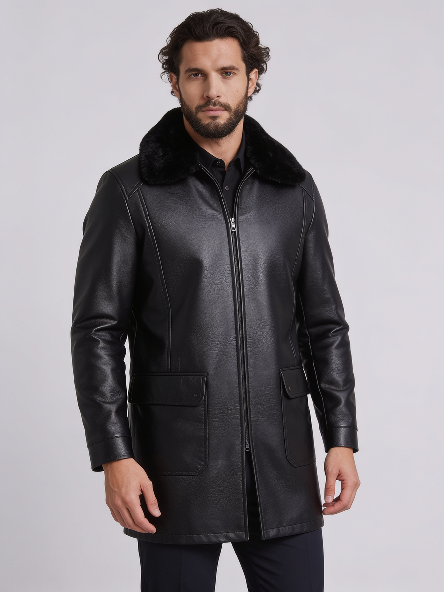 The Brera Leather-Look Jacket – Black