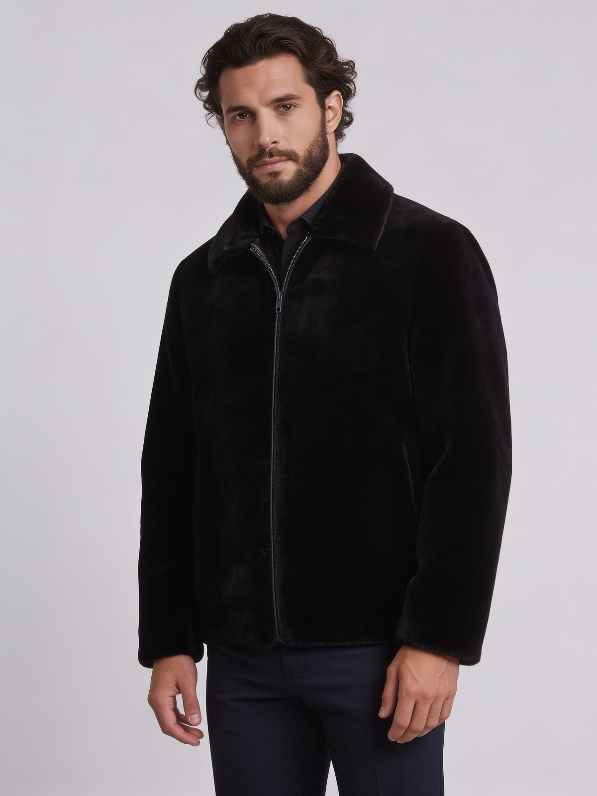 The Verbier Faux Fur Jacket – Black
