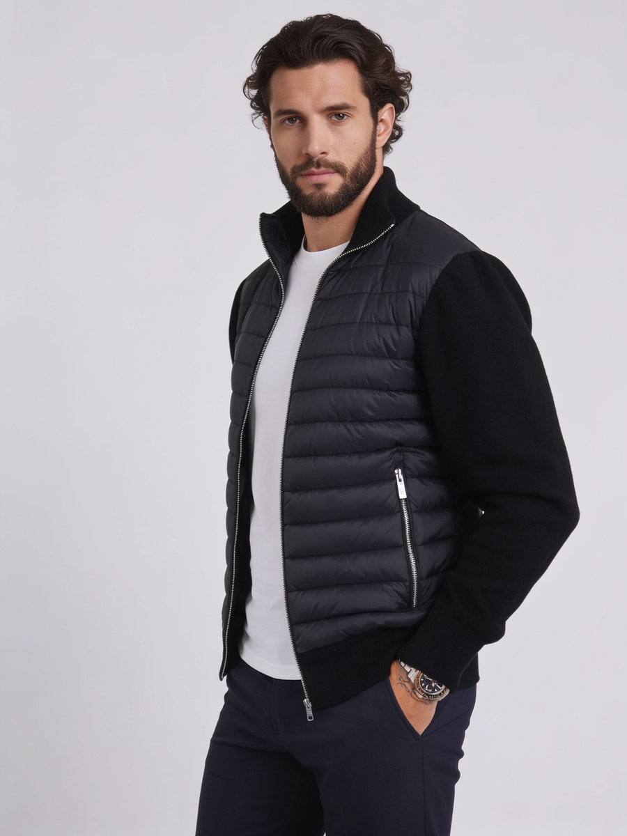 The Trento Hybrid Jacket abierta