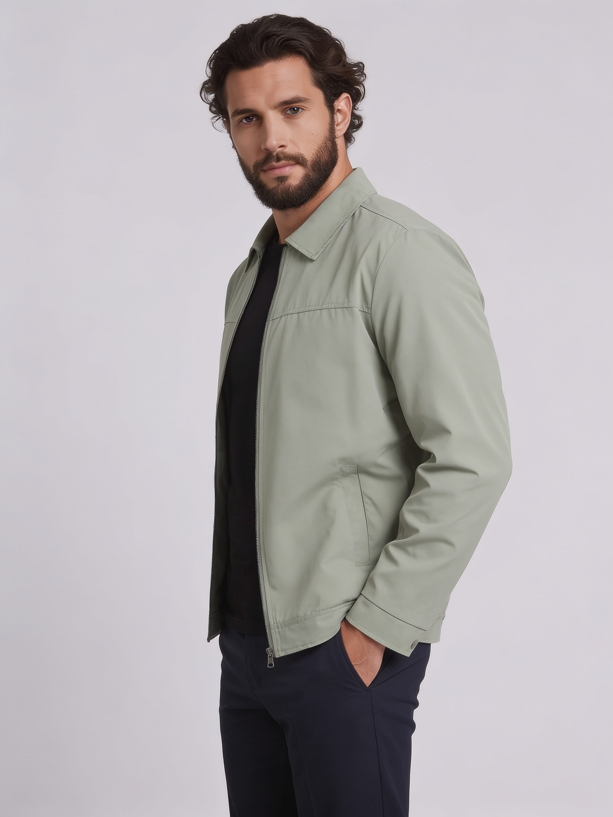 The Verona Harrington Jacket abierta
