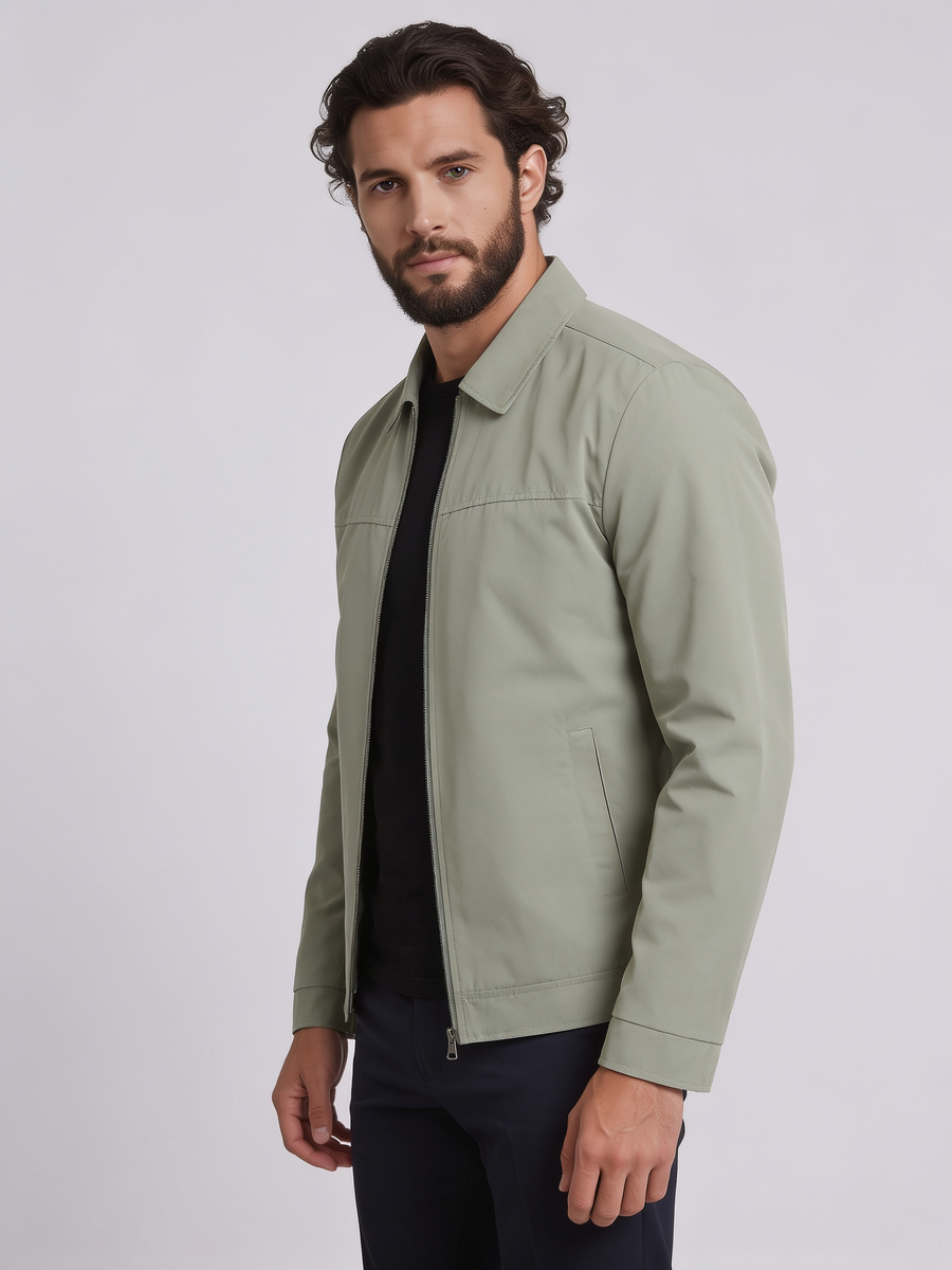 The Verona Harrington Jacket cerrada